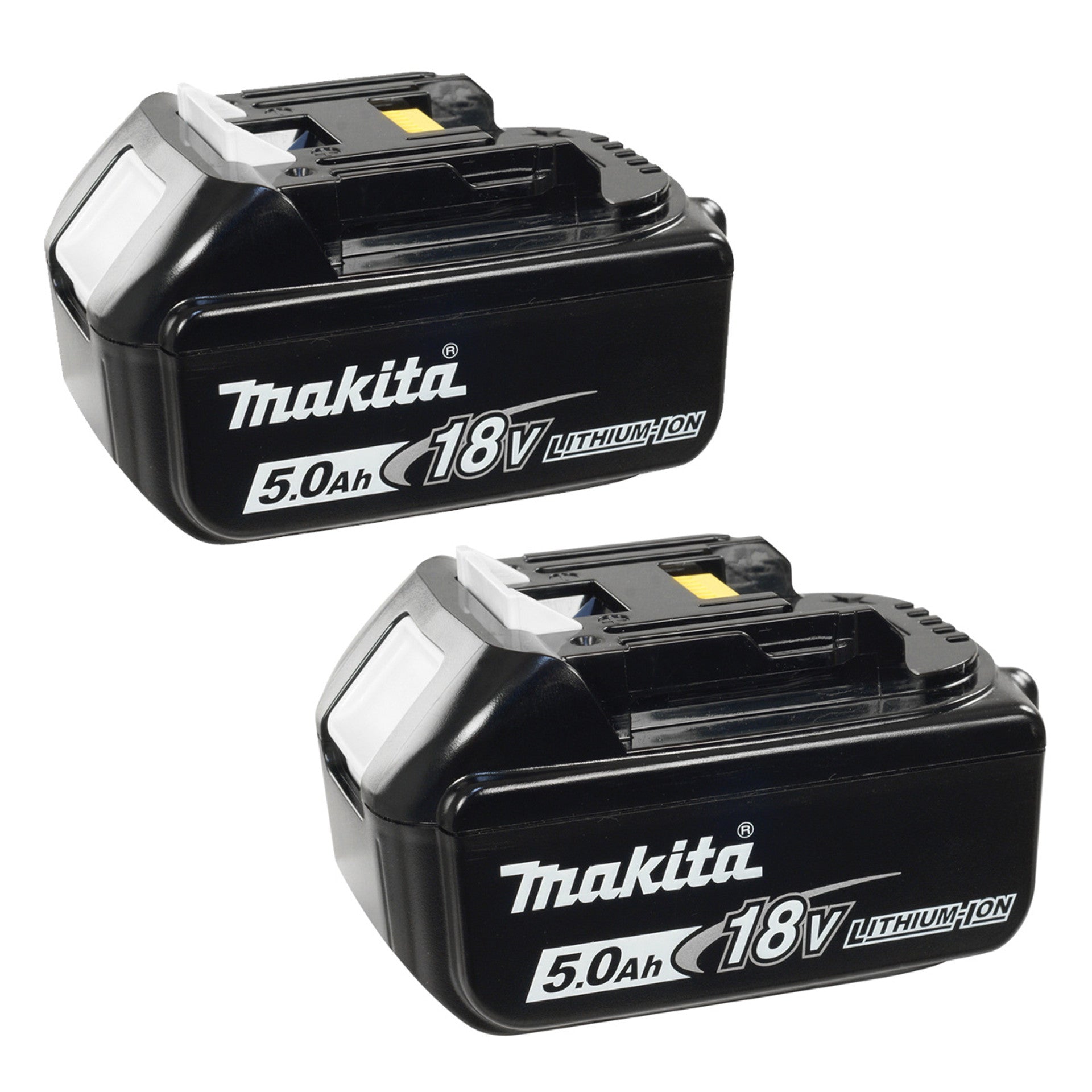 Makita 18V 5.0Ah Lithium-Ion Battery 2-Pack – High-Capacity Power for LXT Tools  (BL1860B, BL1860, BL1850)